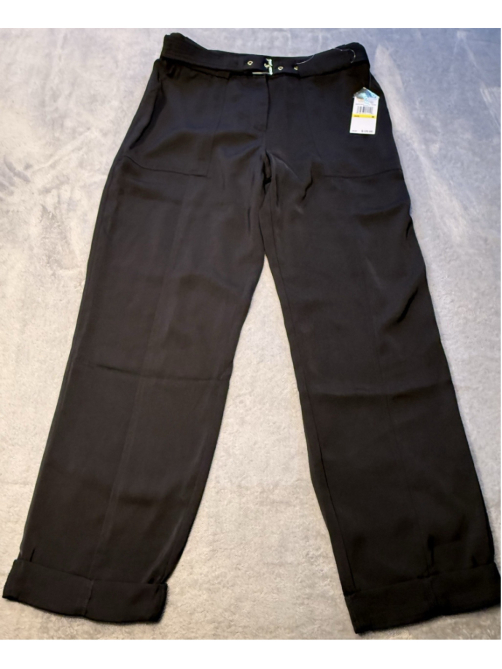 NEW! MICHAEL Michael Kors Women's Black PantsWith Belt Size M Qs230cwbuf
